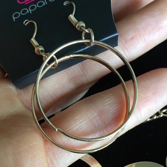 Long Gold Tone Chain Double Layer Sweater Necklace + Free Gift - Picture 5 of 12